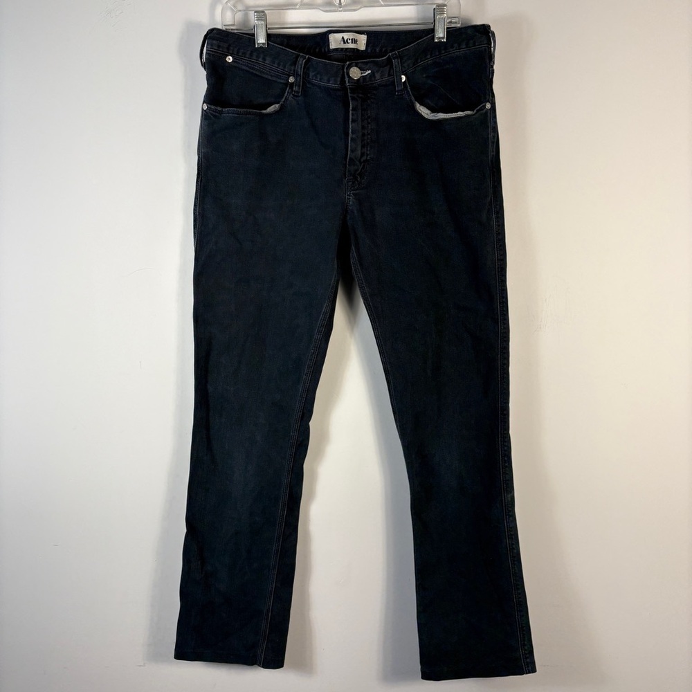 ❤️ Vintage Acne Studios Max Man Ray Men’s Faded Black Loose Jeans 36x34 *Hemmed